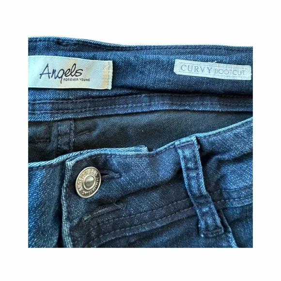 Angels midrise curvy boot cut jeans dark wash size 12 - Picture 4 of 7